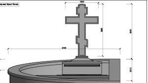 Проект поклонного креста фонтан
